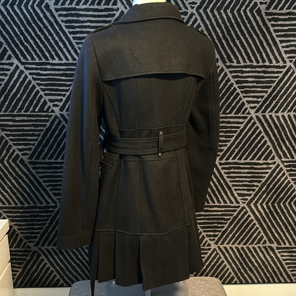 Calvin Klein Long Pleated Pea Coat Size 4 - Picture 5 of 5